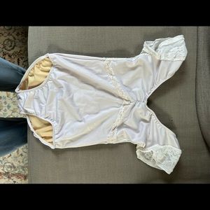 White Class In leotard